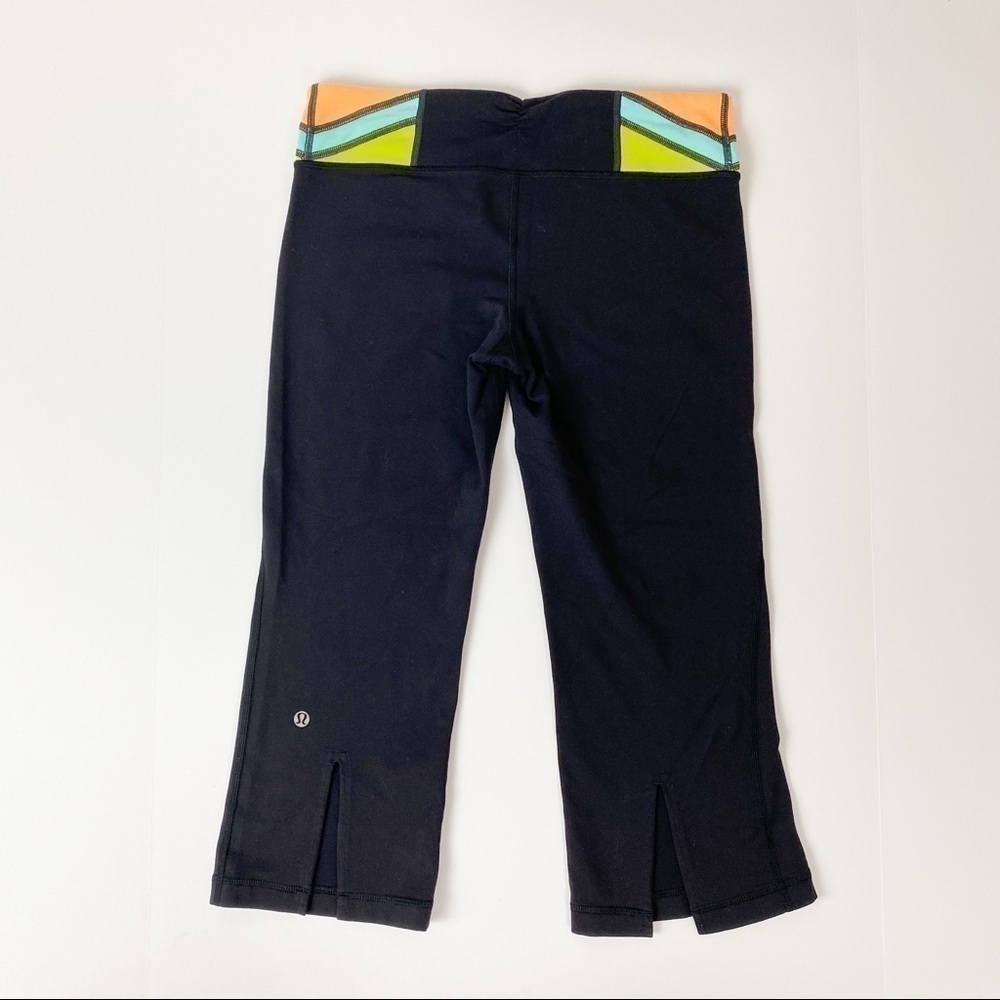 Lululemon Wunder Under Color Block Waist Crops - image 3